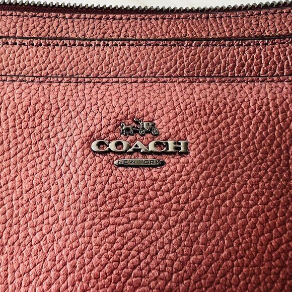 COACH Metallic Cherry Leather Multiple Journal Pop Out Pouch Crossbody Bag - Picture 3 of 15